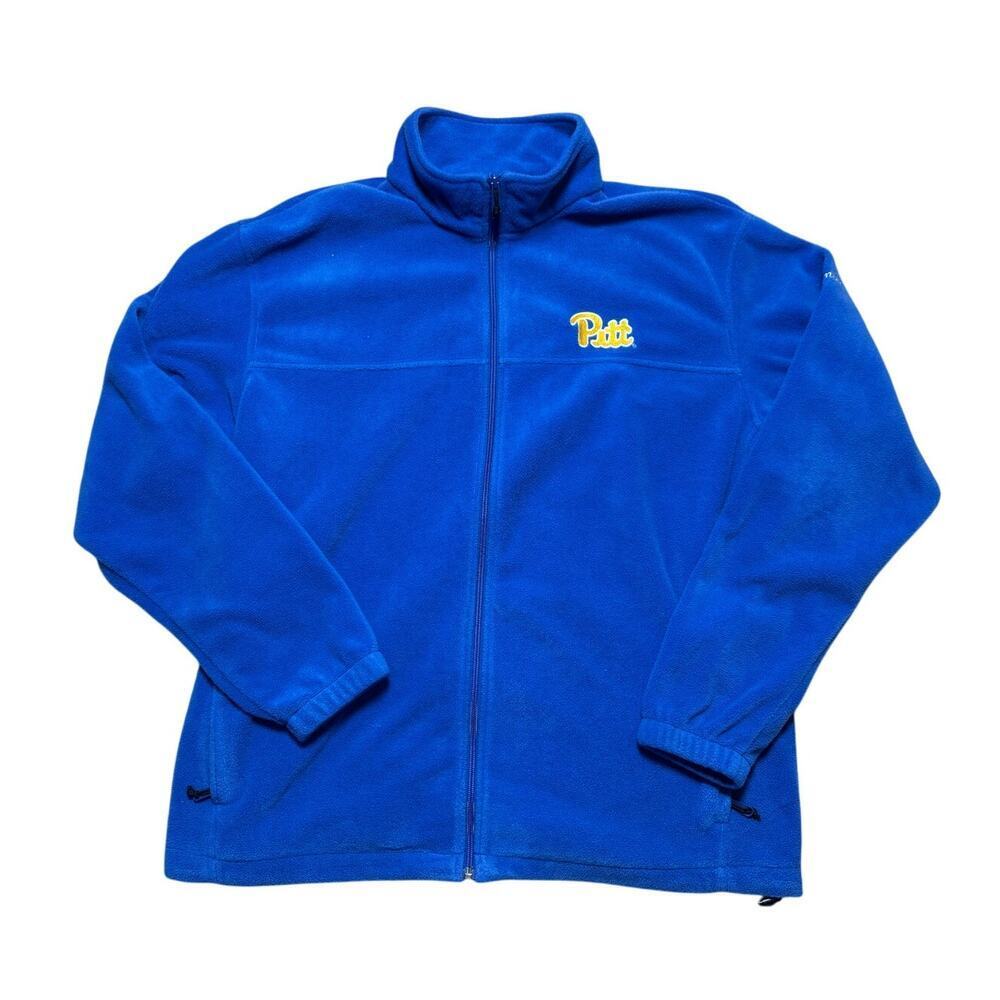 Columbia Zip up long sleeve jacket/coat/Fleece; BLUE; Men's 2XL; PITT PANTHERS